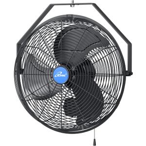 iLiving 18" Wall Mounted Fan - 6360 CFM, 3-Speed, Industrial Grade, Commercial/Residential, Weatherproof Outdoor/Indoor Fan for Garage, Patio, Workshop, Greenhouse | UL Listed, Mist Kit Compatible