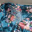 Women's Long Silk Robes Lightweight Long Satin Robes Full Length Sleepwear Dressing Gown (XX-Large-3X-Large Plus, Dark Green)