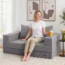 COMAX Boneless Futon Sofa Bed, 59" Small Low-Profile Floor Couch