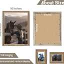 Rustic 27x40 Picture Frame, Reclaimed Barnwood Photo Frame with Plexiglass, Distressed Natural Wood Frame for Wall Mount, Farmhouse Country Home Office Cabin Dcor