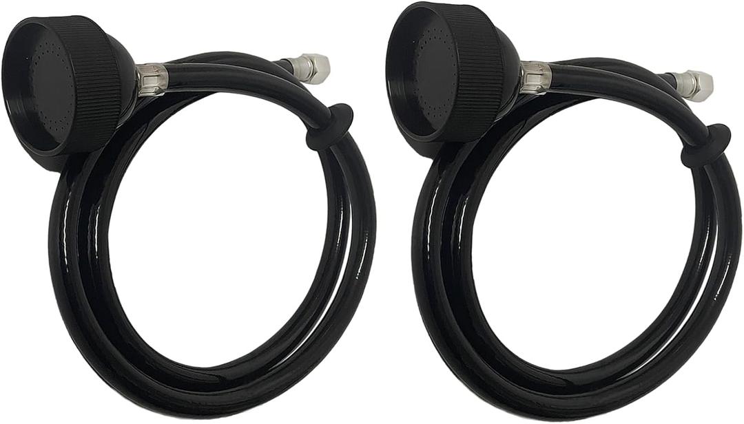 2 Packs Shampoo Bowl Hose and Sprayer, Salon Spray Head with Rubber Hose to Attach Shampoo Bowl Faucet Vacuum Breaker, Sink Replacement Part for Salon, Barber Shop, Spa, 1/4" Thread