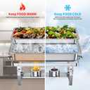 Chafing Dishes for Buffet Set: Chafers for Catering - Chafing Dish Buffet Set with Lids | Chafers and Buffet Warmers Sets | Serving Food Warmer | Chafers Servers Sets