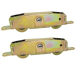 2pcs Heavy Duty Sliding Patio Door Rollers Replacements Hardware Kits, 1-1/4" Side Adjustable Glass Door Wheels, Steel Ball Bearing Rollers for Andersen, Jeld Wen, Truth Part #31761A, Milgard, Marvin