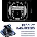 Car Dashboard Phone Holder, Rotatable One-Hand Operation Bracket, Anti-Slip Waterproof Navigation Mount with Strong Suction, Wider Silicone Base for Most Size Phones (Black)