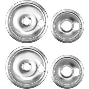 Drip Pan Electric Stove Burner Covers for Whirlpool W10278125, 4 Pack(2x6" and 2x8")