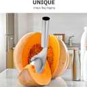 UKCOCO Stainless Steel Pumpkin Scoop and Corer Tool for Remove Seeds, Pulp - Metal pumpkin scraper for Kitchen Use Multi-Functional Fruit and Vegetable Spoon, 9.33 Inch