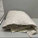 Brandream Luxury Cotton Quilt Set King Size Heirloom Quality Ruffled Edge Floral Vine Stitching Bedspread Cream Yellow Premium Handcrafted Quilt Bedding Set 3-Piece