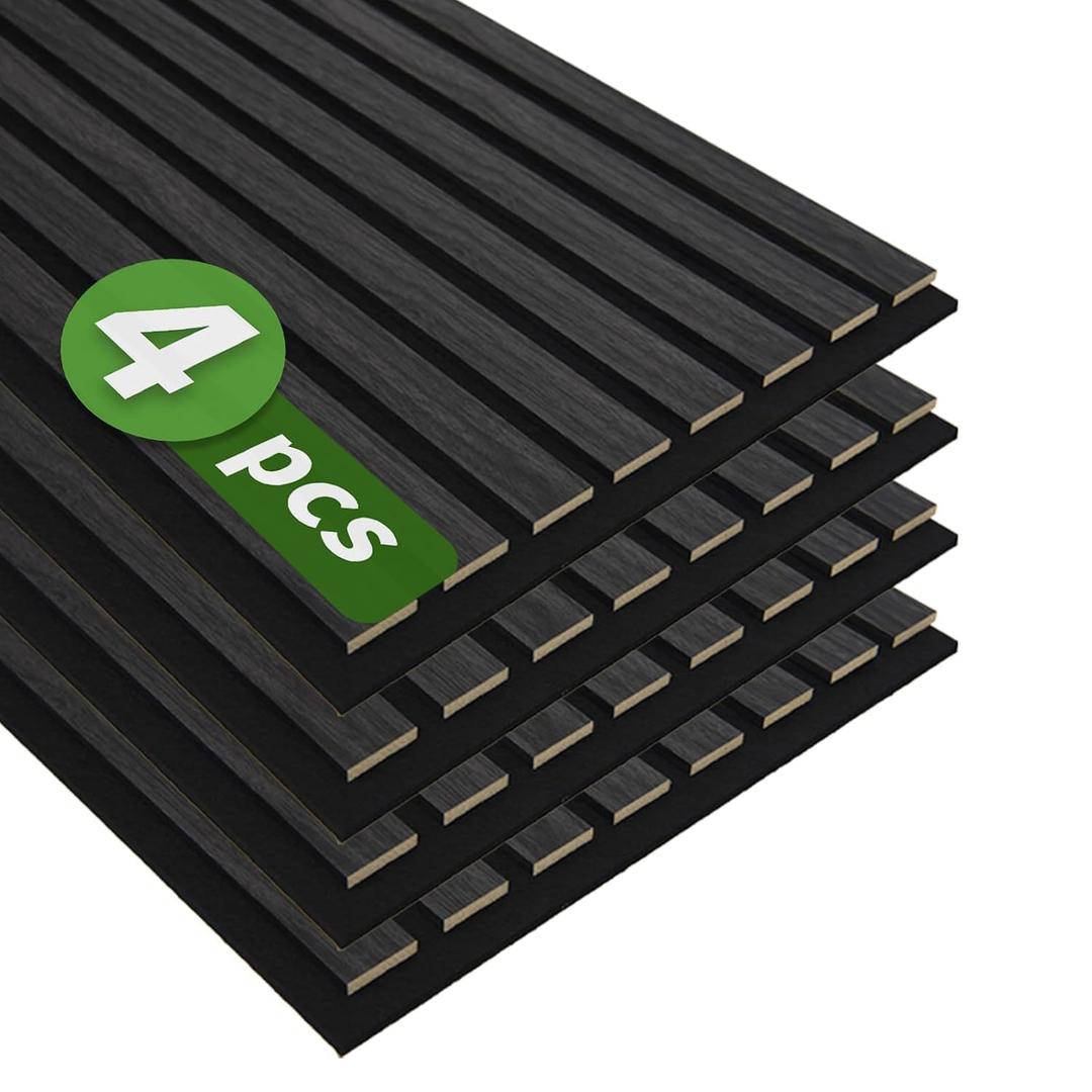 Art3d 12" x 24" Acoustic Wood Slat Wall Panel, 20pcs, 40 sq.ft, Grey Oak