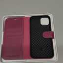 OCASE Compatible with iPhone 13 Wallet Case, PU Leather Flip Folio Case with Card Holders RFID Blocking Kickstand [Shockproof TPU Inner Shell] Phone Cover 6.1 Inch 2021 (Litchi Rose)