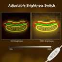HOT DOGS Neon Signs for Wall Decor Neon Lights for HOT DOGS Shop Led Business Signs Suitable Fast food Neon Light Decor for Restaurant,Kitchen,Party,Food Decoration,USB Powered 14.56.8inch