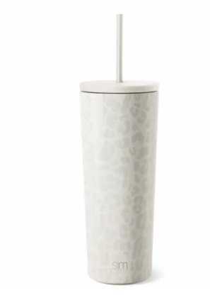 Simple Modern Classic Cream Leopard Tumbler 24Oz 