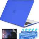 DONGKE Compatible with MacBook Air 13 inch Case 2021 2020 2019 2018 Release Model: M1 A2337 A2179 A1932, Matte Hard Case Cover for MacBook Air 13 inch with Retina Display Touch ID - Deep Blue