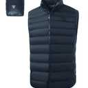 M MAELREG Mens Vest Lightweight Packable Quilted Warm Puffer Outerwear Winter Zip Up Sleeveless Jacket Golf Hiking