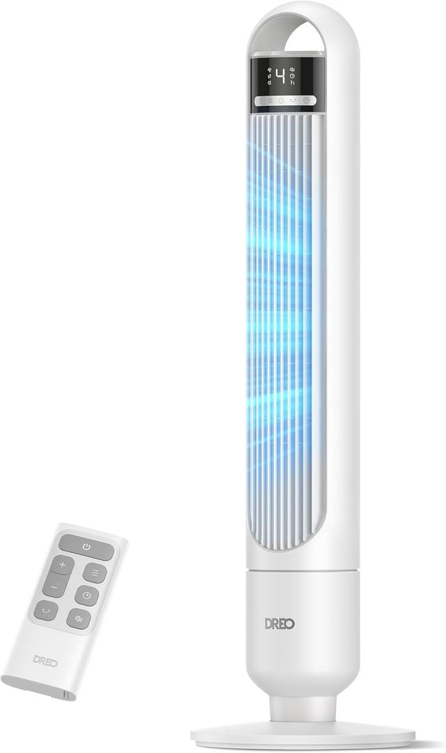 DREO Tower Fan for Bedroom, 26ft/s Velocity, 90° Oscillating, 8H Timer, 36 inch