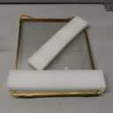 8x10 Gold Floating Picture Frames, Double Glass Hanging Frame for Pressed Flower, Vintage Brass Photo Frame with Metal Chain for Wall Mount, Large Vertical Clear Frame for Artwork Display Gallery Home