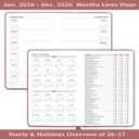 2026 Appointment Book & Planner - Jan. 2026 - Dec. 2026, Daily Hourly Planner 2026, 5.75" X 8.25", 60-Minute Interval, Faux Soft Leather Cover, Premium Paper with Pen Holder, Inner Pocket - Rose Gold