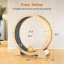 FansaFurn Cat Exercise Wheel for Indoor Cats – 46" Running Treadmill with Felt Track, Perfect for Small & Adult Cats, Natural Wood Color