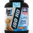 BPI Sports ISO HD Isolate Protein Powder  100% Whey Isolate, Protein Powder for Muscle Gain - Vanilla Cookie, 4.8 LBS - 70 Servings