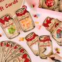 Valentines Day Cards for Kids - 60 Pack Mason Jar Candy Jar Valentines Cards with 6 Unique Designs, Valentine Exchange Cards for School Classroom Party Favors (Candy Not Included)