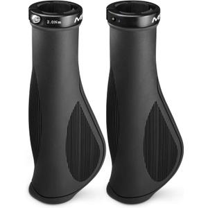 MARQUE Ergo Bike Handlebar Grips  Non-Slip Bike Handle Grip with Ergonomic Comfort Design for Bicycle Flat Handle Bar  Fit Mountain Bikes, E-Bikes, Hybrid, City Commuters and Scooter