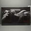 Black and White Canvas Wall Art Couples Decorative Painting For Bedroom Modern Women Pictures Wall Decor Artwork Living Room Home Decorations Stretched and Wooden Framed - 28" W x 44" H