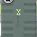 Speck CANDYSHELL Grip +MS Case for iPhone 17 - NEO DRAB/Glow Green | Slim Protective Grip | Drop Protection | MagSafe Compatible