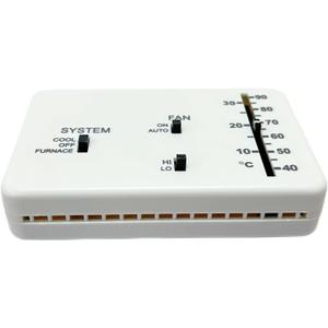 RV Thermostat, RV Analog Thermostat Replacement for Dometic (Cool Only/Furnace) 3106995.032, 12 VDC (White)