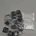 Dunzy 18 Pcs Iron Baluster Shoes Bulk Stair Flat Shoe with Screw Flat Square Baluster Shoe 1/2 Inch Stair for Staircase Scroll Basket Twist Knuckle Staircase Metal, Satin Black