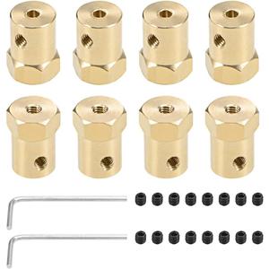 uxcell Hex Coupler 3mm Bore Motor Hex Brass Shaft Coupling Flexible Connector for Car Wheels Tires Shaft Motor 8pcs uxcell Hex Coupler 3mm Bore Motor Hex Brass Shaft Coupling Flexible Connector for Car Wheels Tires Shaft Motor 8pcs