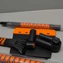 [Upgrade] 56" Large Ice Scrapers for Car Windshield, 90 Pivoting Snow Board, Snow Scraper with De-Icing Shovel, Extendable Length Settings, 180 Bendable Silicone Grip for for Truck, SUV, Auto (Orange-Black)