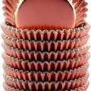 Foil Cupcake Liners Baking Cups Paper Standard Rose Gold, 200 Pack