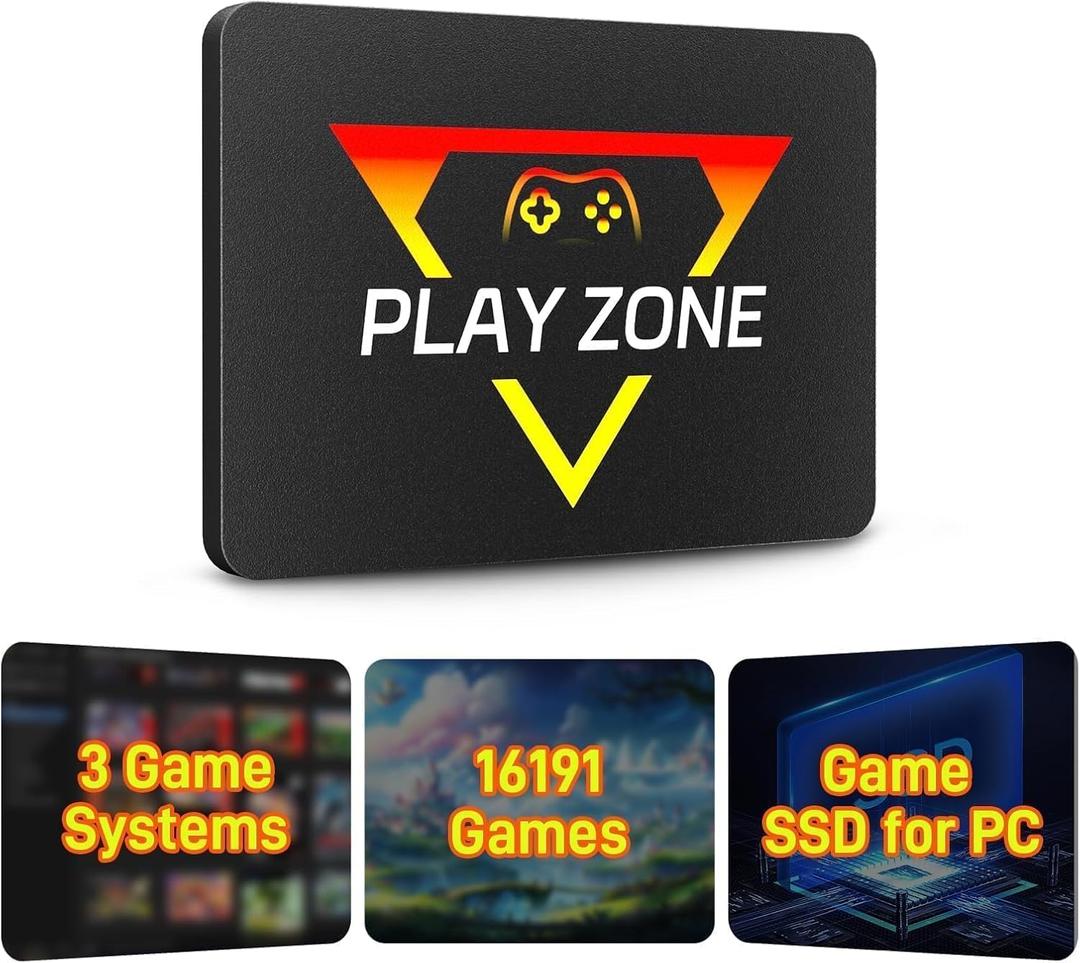 Retro Gaming Console with Built in 16191 Game, Plug and Play Video Game Console for PC, Emulator Console Compatible 80+ Game Emulator, 3 Game Systems in 1TB Game SSD, Retro Game Stick