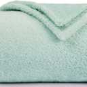 Plush Fleece Throw Blanket for Couch and Bed, Fluffy Fuzzy Cozy Lightweight Soft Blankets All Season Use (40x50 Inches,Aqua)