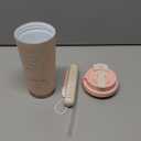 [2-IN-1 LID] Travel Mug,Coffe mug,Coffe cup,Ceramic coating Lined,316 Stainless Steel,BPA Free,Vacuum Insulated Tumbler for Water, Iced Tea or Coffee, Smoothie and More (Bell Orchid-Pink, 18 Ounces)