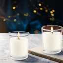 33 x YOROXRG 48 Pack White Unscented Clear Glass Filled Votive Candles. Hand Poured Wax Candle Ideal Gifts for Home Dcor Parties Weddings Holidays and Meditation (White)