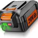 6.0Ah WA3520 Battery Replacement for Worx Battery 20V PowerShare WA3520 WA3525 WA3575 Compatible with Worx 20V Cordless Tools WG151s, WG155s, WG251s, WG255s, WG540s, WG545s, WG890, WG891