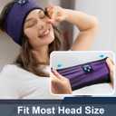 Lullaband Bluetooth Headband Headphones, Sleep Headphones for Side Sleepers, Comfortable Headband with Thin Speaker Microphone Handsfree Gift (Dark Purple)