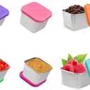 6 Pack 6oz Stainless Steel leak-proof Snack Box Portable Sealed Food Storage Box, a versatile food container for kids, fitness, picnic and travel