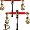 Impact Wrench Ratchet Binders (2-Pack) - for 3/8" & 1/2" Chain, 9200 lbs WLL | Heavy-Duty Cargo Tie-Down & Load Securement