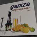 Ganiza Immersion Blender 5 in 1 Hand Blender Max 1000W Heavy Duty Motor, 16 Speed Mode Handheld Blender Stainless Steel Blade With 800ml Mixing Beaker, 600ml Chopper, Whisk and Milk Frother