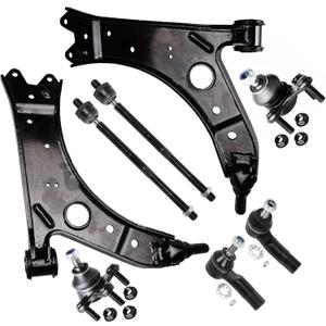 SCITOO 8pcs Suspension Kit For 2006-2014 For Jetta 2010-2014 For Golf 2007-2013 For GTI 2006-2013 For Audi A3 w/Suspension Parts Lower Control Arm Lower Ball Joint Inner Outer Tie Rod End