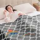 Homemate Heated Blanket Electric Throw - 50x60 Heating Blanket with 10 Fast Heat Levels 8 Hours Auto Off Soft Cozy Flannel Over-Heated Protection ETL Certification Keep Warming in Home