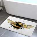 NYMB Wild Animals Bee with Daisy Flower Bathroom Rug Bath Mat, Farmhouse Modern Bird Bee Garden Vintage Queen Floral Kitchen Shower Mat, Bedroom Door Mat, (17X29) (3'4" x 5' (Rectangular))