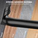 CrocSee 6ft Self-Adhesive Floor Cord Cover for Wires, Low Profile Cord Hider Cable Management, Trimmable PVC Cord Protector - Cord Cavity = 0.47" (W) x 0.29" (H) - Black