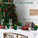 VEEKI Flameless Candles Light, Set of 2 6"x3" Flickering Christmas Flameless Candles with Remote & Timer, Dimmable Real Wax Pillar Candles Battery Operated, Green Candles for Home Xmas Decor (Green)