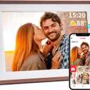 Frameo 10.1 Inch WiFi Digital Picture FrameElectronic Frame,1280 * 800IPS HD Cloud Smart Digital Photo Frame,32GB Storage, Wall Mountable, Auto-Rotate,Easy to Share Photos or Videos via FRAMEO APP (Wood grain color)