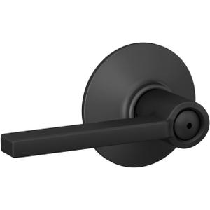 Schlage F40 V LAT 622 Latitude Door Lever, Bed & Bath Privacy Lock, Matte Black
