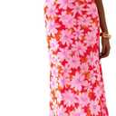 PRETTYGARDEN Women's Floral Bodycon Maxi Dress Summer Beach Sundress Sleeveless Spaghetti Strap Wedding Guest Dress (S)