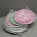 6 Sets Tea Party Decorations of 3 Tier Plastic Cupcake Stand Dessert Plates Cake Fruit Candy Display Tower for Wedding Birthday Baby Shower Tea Party Decorations (Round)