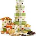 Broadway Basketeers Gift Basket Tower | Gourmet Food Gift Basket with Sweet & Savory Treats | Perfect Thank You Gift Baskets for Birthdays, Holidays, and Celebrations | Premium Snack Gifts